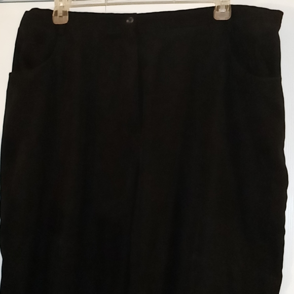 D.P.S. Pants - Plus size 24w Black Microfiber pants